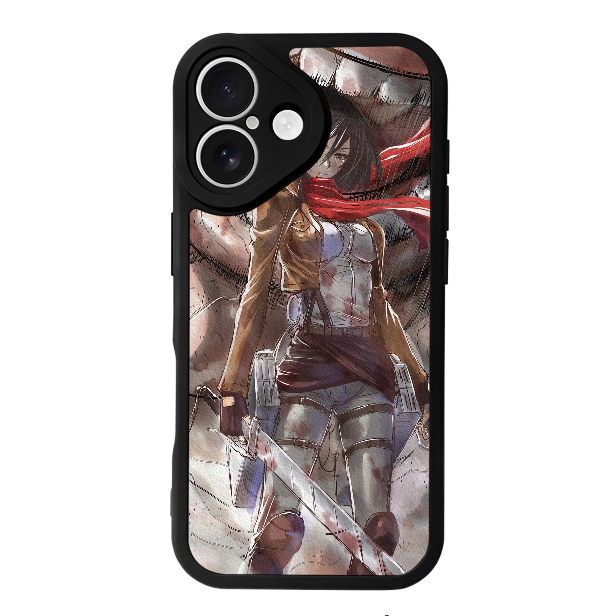 （画像用） 進撃の巨人 Attack on Titan 【iPhone 16シリーズ対応】シリコンスマホケース（レザー調） 材質：シリコン